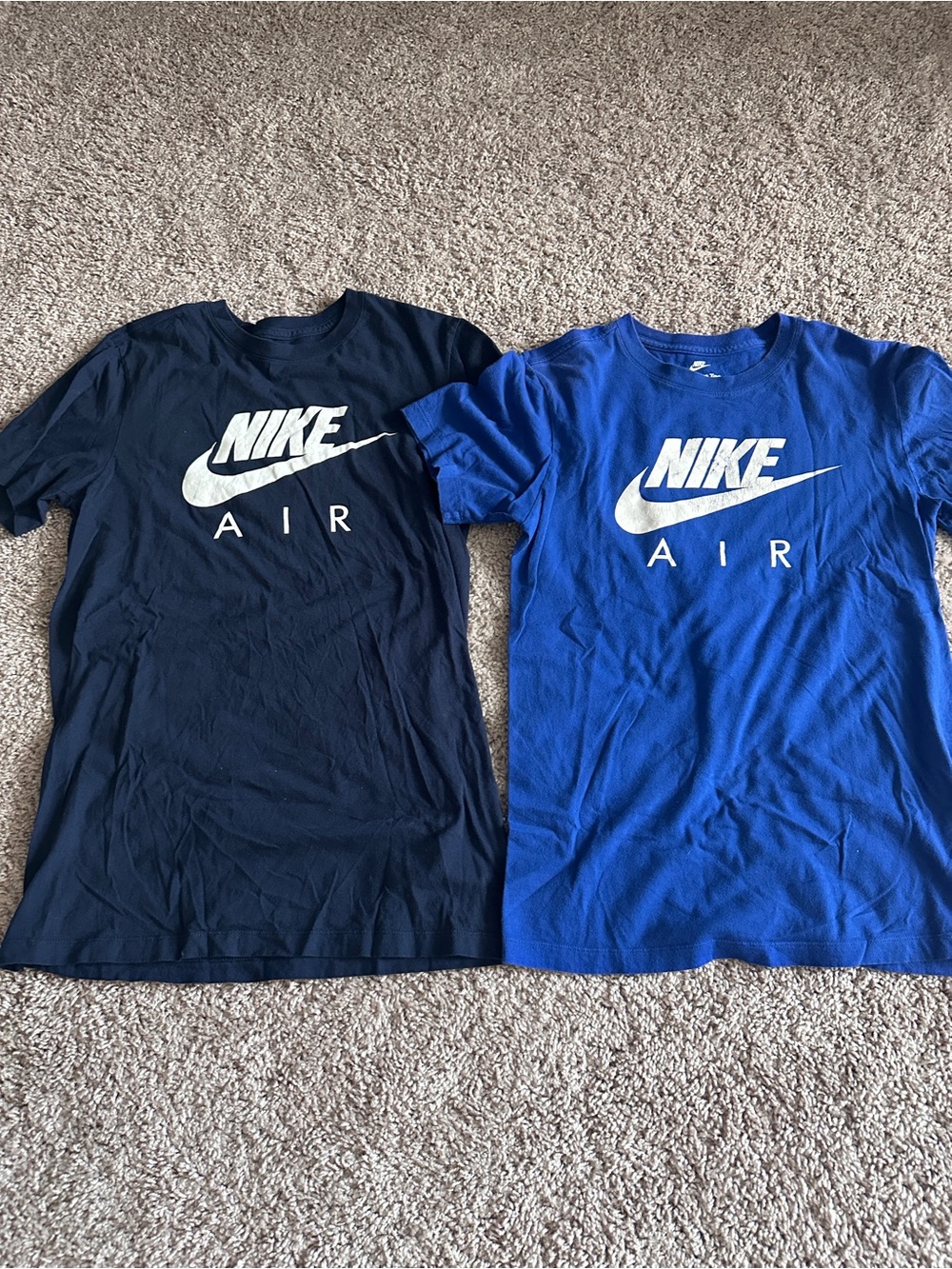 Nike Short Sleeve Air Logo Tees - Navy & Royal Blue
